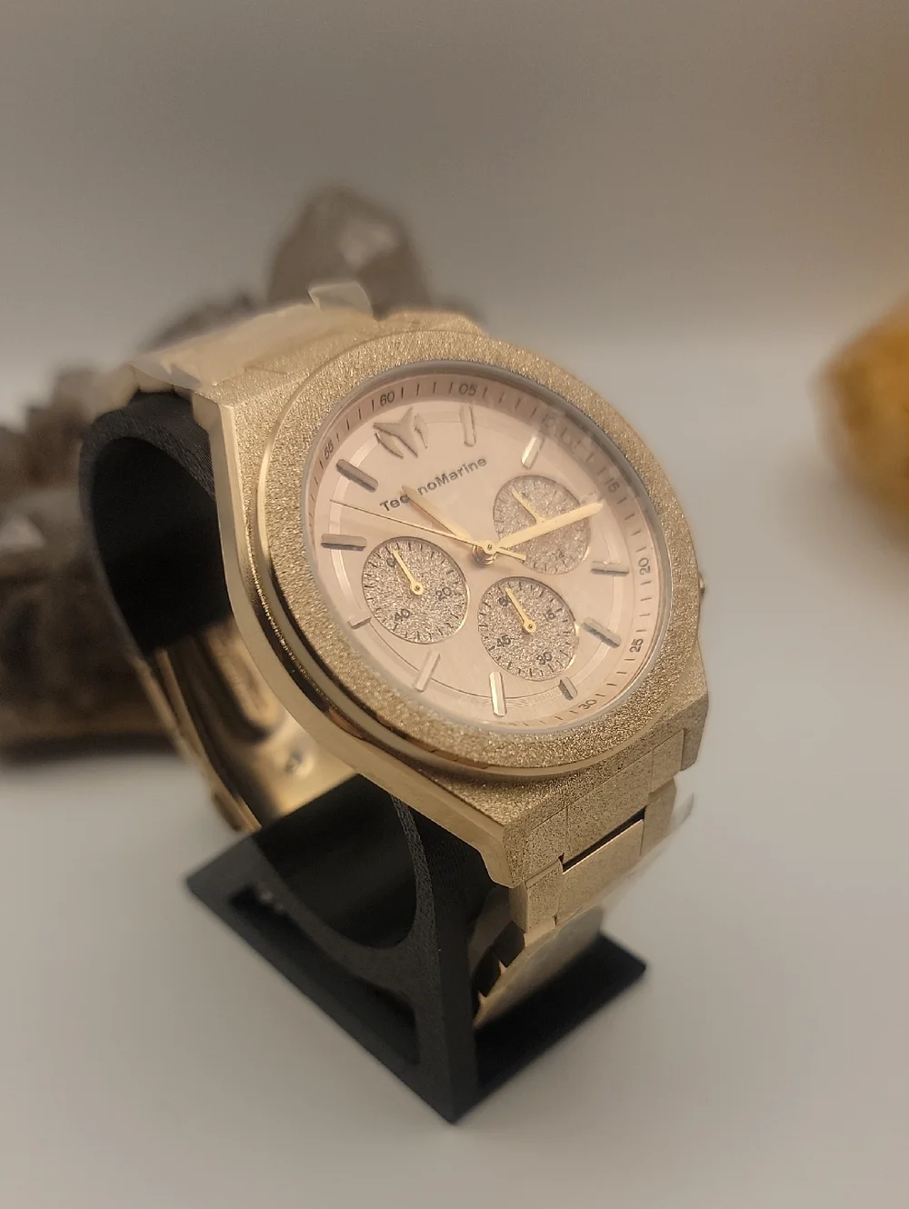 NWT TechnoMarine Ocean Emperor Men's Watch 43mm Chronograph Rose Gold TM-318155